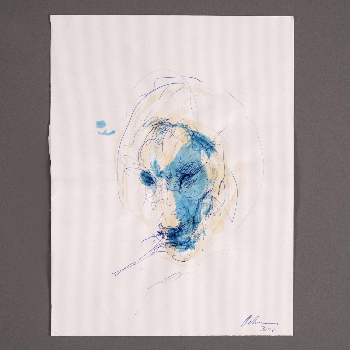 Rostro en azul